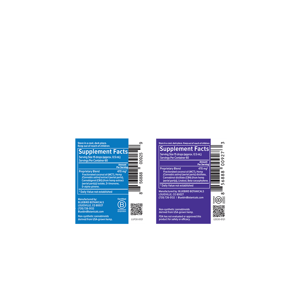 AM/PM CBD Bundle - Uplift + Downshift Bluebird Botanicals